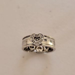 Sterling Silver Heart Friendship Ring